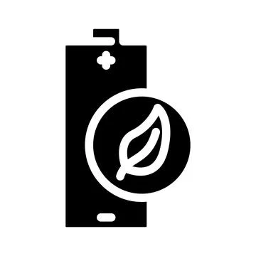 Energy efficient glyph icon vector illustration Illustrazione stock