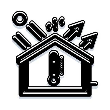 Energy efficient house keeping internal temperature stable Ilustración de archivo