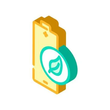 Energy efficient isometric icon vector illustration Stock Illustration