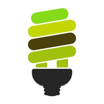 Energy efficient light bulb. arrows green eco infographic. Ecology diagram Stock Illustration