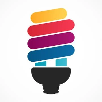 Energy efficient light bulb.  arrows green eco infographic. Ecology diagram Stock Illustration
