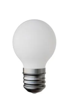 Energy-efficient lightbulb with screw base isolated. 3D render Stock Illustration