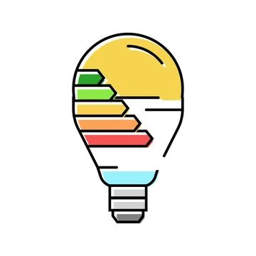 Energy efficient lighting green building color icon vector illustration Ilustración de archivo