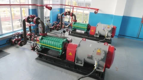 The energy efficient pump for the oil and gas industry. Stock Footage 150509161