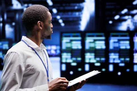 Energy efficient supercomputers hub Stock Photos