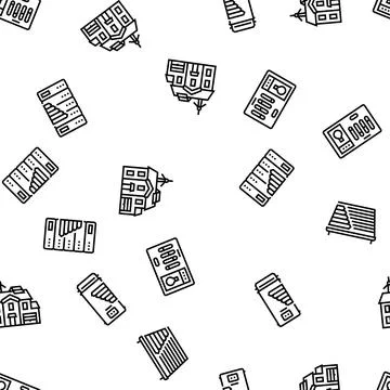 Energy efficient technology green seamless pattern vector Illustrazione stock