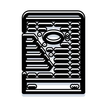 Energy efficient technology server data processing unit Stock Illustration