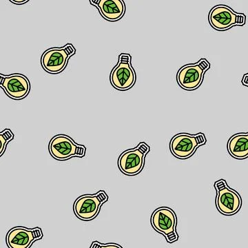 Energy efficient vector seamless pattern イラスト素材