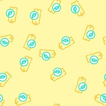 Energy efficient vector seamless pattern Stock Illustration