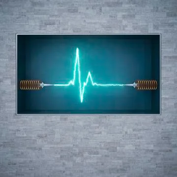 Energy, electricity, current flow, 3D Rendering Stock Illustration
