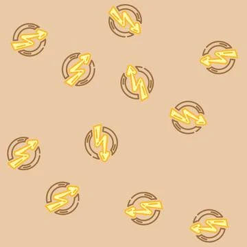 Energy electricity vector seamless pattern Illustrazione stock