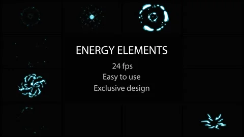 Energy Elements Motion Graphics Pack Stock Footage 92847257