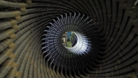 Energy engineer inspects the generator stator 1 Stock Footage 88216771