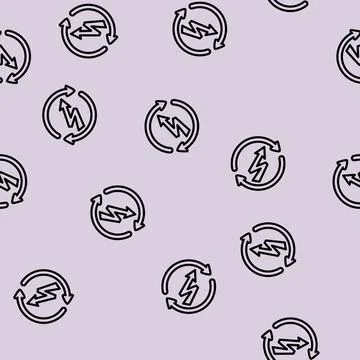 Energy esg line vector seamless pattern Stock Illustration
