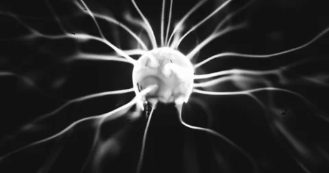 Energy Experiments. Retro Black and White Style. Plasma Lights. Witchcraft Vídeos de archivo 122575200