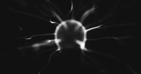 Energy Experiments. Retro Black and White Style. Plasma Lights. Witchcraft Vídeos de archivo 122575231