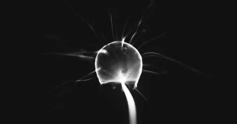 Energy Experiments. Retro Black and White Style. Plasma Lights. Witchcraft Stock Footage 122575260