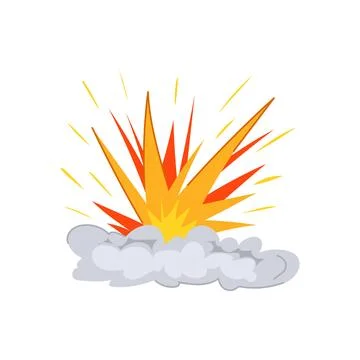 Energy explosion effect cartoon vector illustration Stock Illustration