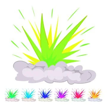 Energy explosion effect vector cartoon graphic Stockillustratie