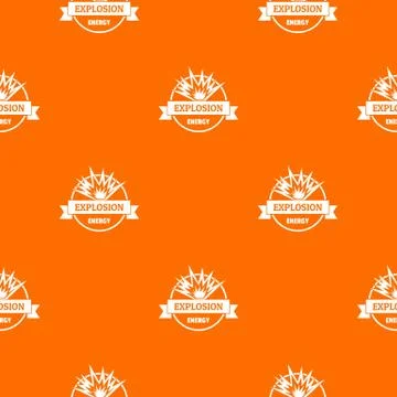 Energy explosion pattern vector orange Stock Illustration