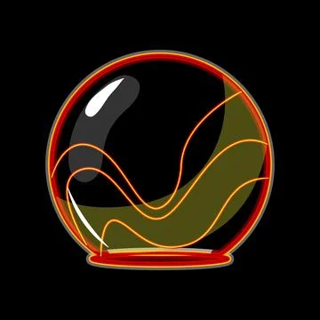 Energy field barrier creating an abstract protective sphere Stock Illustration