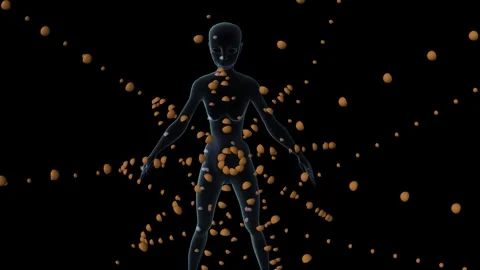 Energy field illustration 3d render man woman inside x-ray 스톡 동영상 309541954