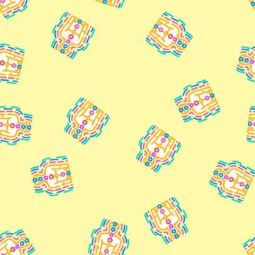 Energy flow acupuncture vector seamless pattern Illustrazione stock