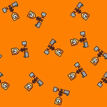 Energy flow control electric grid vector seamless pattern Stock Illustration