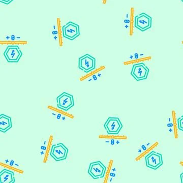 Energy flow control electric vector seamless pattern Illustrazione stock