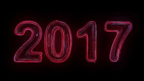 Energy flow New Year 2017  vj loop Stock Footage 69204809