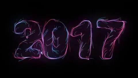 Energy flow New Year 2017  vj loop Stock-Footage 69204825