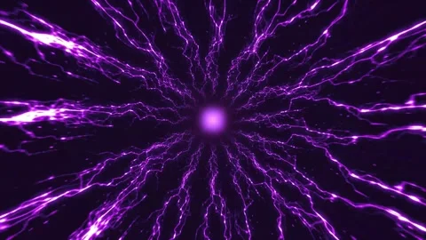 Energy flow or explosion. Bright purple lines radiate from the center. Vídeos de archivo 297674607