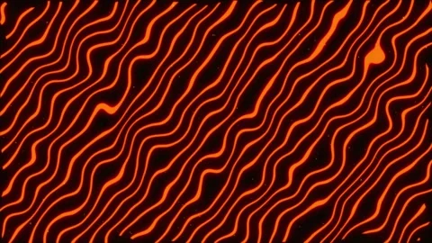 Energy Flow with Orange Neon Waves and Particle Starlight Stock Footage 334559660