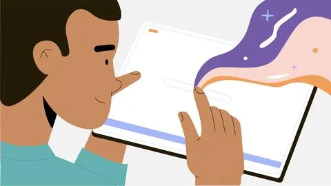 Energy flow from the tablet Stock Illustration