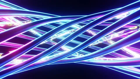 Energy Flowing Through Cable Loop Stock Footage 221877124