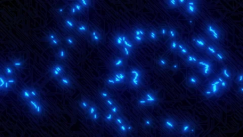 Energy flowing through Circuit Background Stockbeeldmateriaal 142077950