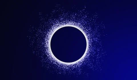 Energy flows with explosion and a multitude of gloss particles Stock Illustration