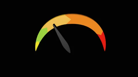 Energy gauge and pointer moving Stock Footage 170728382