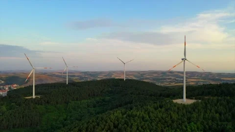Energy-generating wind roses Stock Footage