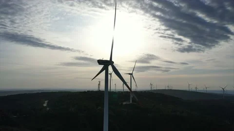 Energy-generating wind roses Stock Footage 148526508