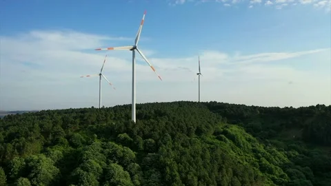 Energy-generating wind roses Stock Footage 148527054