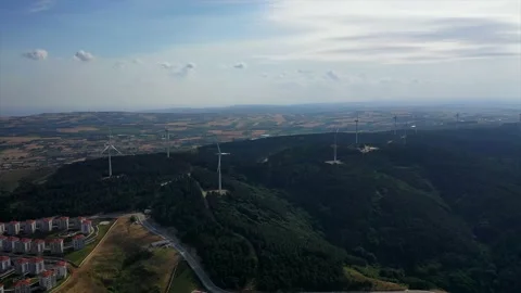 Energy-generating wind roses Stock Footage 148528857