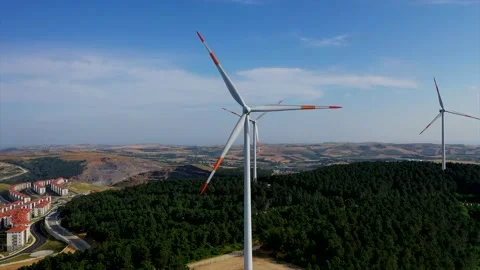 Energy-generating wind roses Stock Footage 148529008