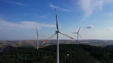 Energy-generating wind roses Stock Footage 148529124