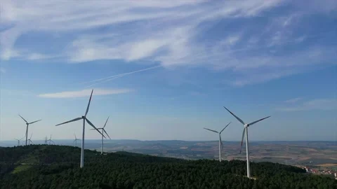 Energy-generating wind roses Stock Footage 148529399