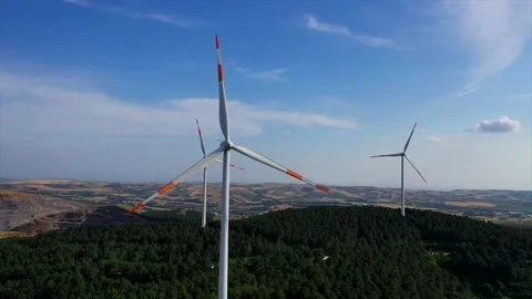 Energy-generating wind roses Stock Footage 148529679