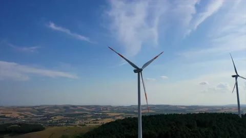 Energy-generating wind roses Stock Footage 148530244