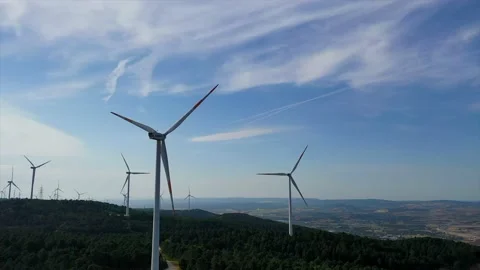Energy-generating wind roses Stock Footage 148530336
