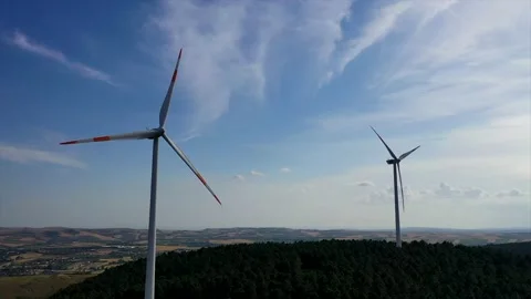 Energy-generating wind roses Stock Footage 148530408