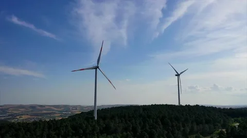 Energy-generating wind roses Stock Footage 148530727